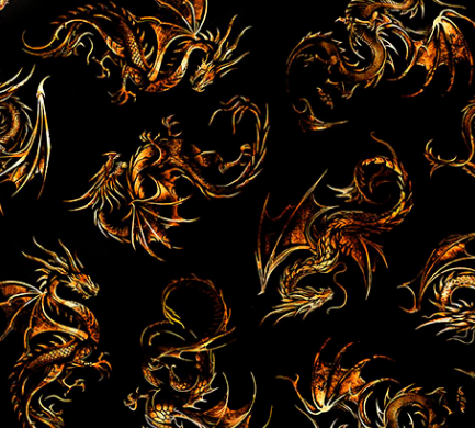 DRAGON'S SONG 2600 31154 J 15O BLACK Fabric