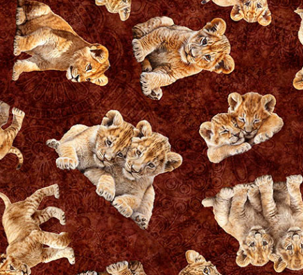 ROAR OF THE PRIDE 2600 31216 M 15O BRICK Fabric