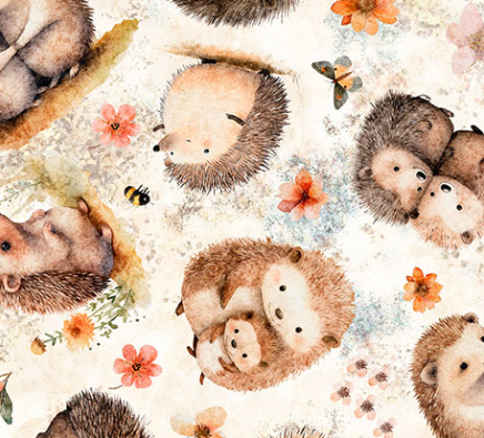 HEDGEHUGS 2600 31413 E 15O CREAM Fabric