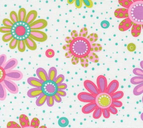 Pick Me Flower Power Sugar Fabric