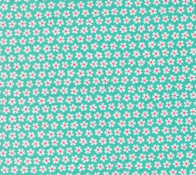Pick Me Pocket of Posies Aqua Fabric
