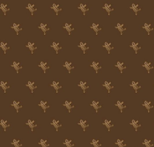 Gingerbread Gingerbread Toss Brown Fabric