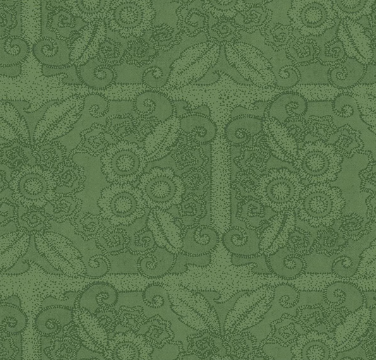 Gingerbread Lacy Blender Green Fabric