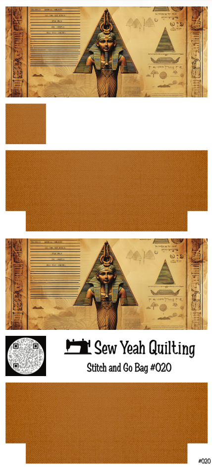 Stitch & Go Bag #20 - Egyptian Bust on Brown