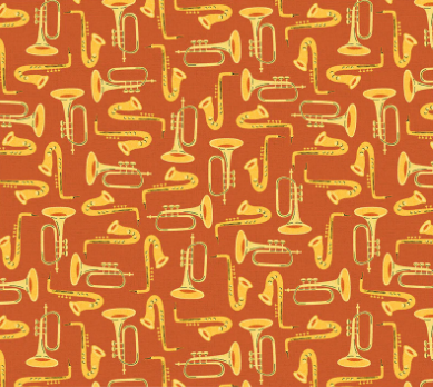 Feeling Jazzy Duet Rust Fabric