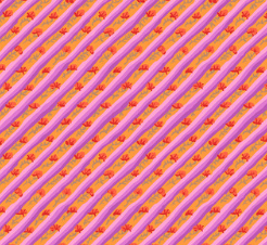 From the Archives Diagonal Poppy Lavender Fabric