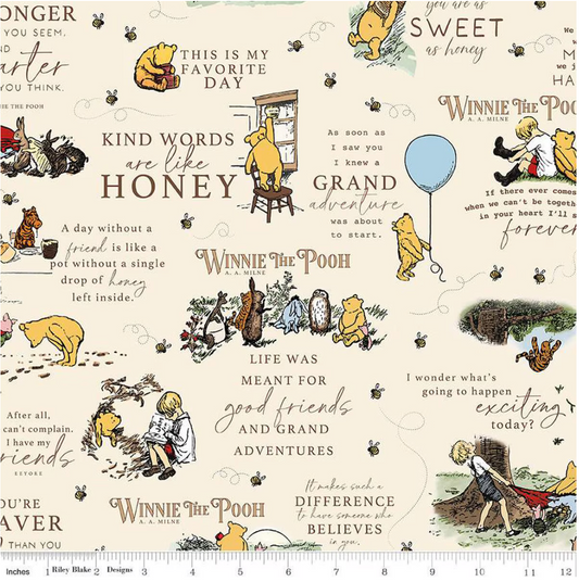 Winnie The Pooh - Main - Cream - Yardage