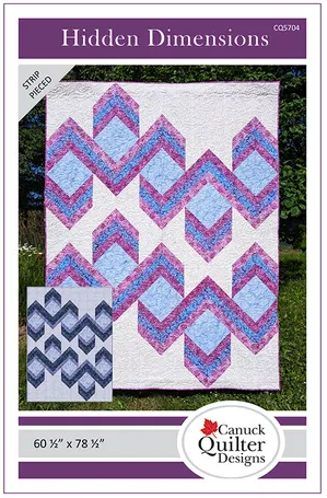 Hidden Dimensions Quilt Pattern 60.5" x 78.5"