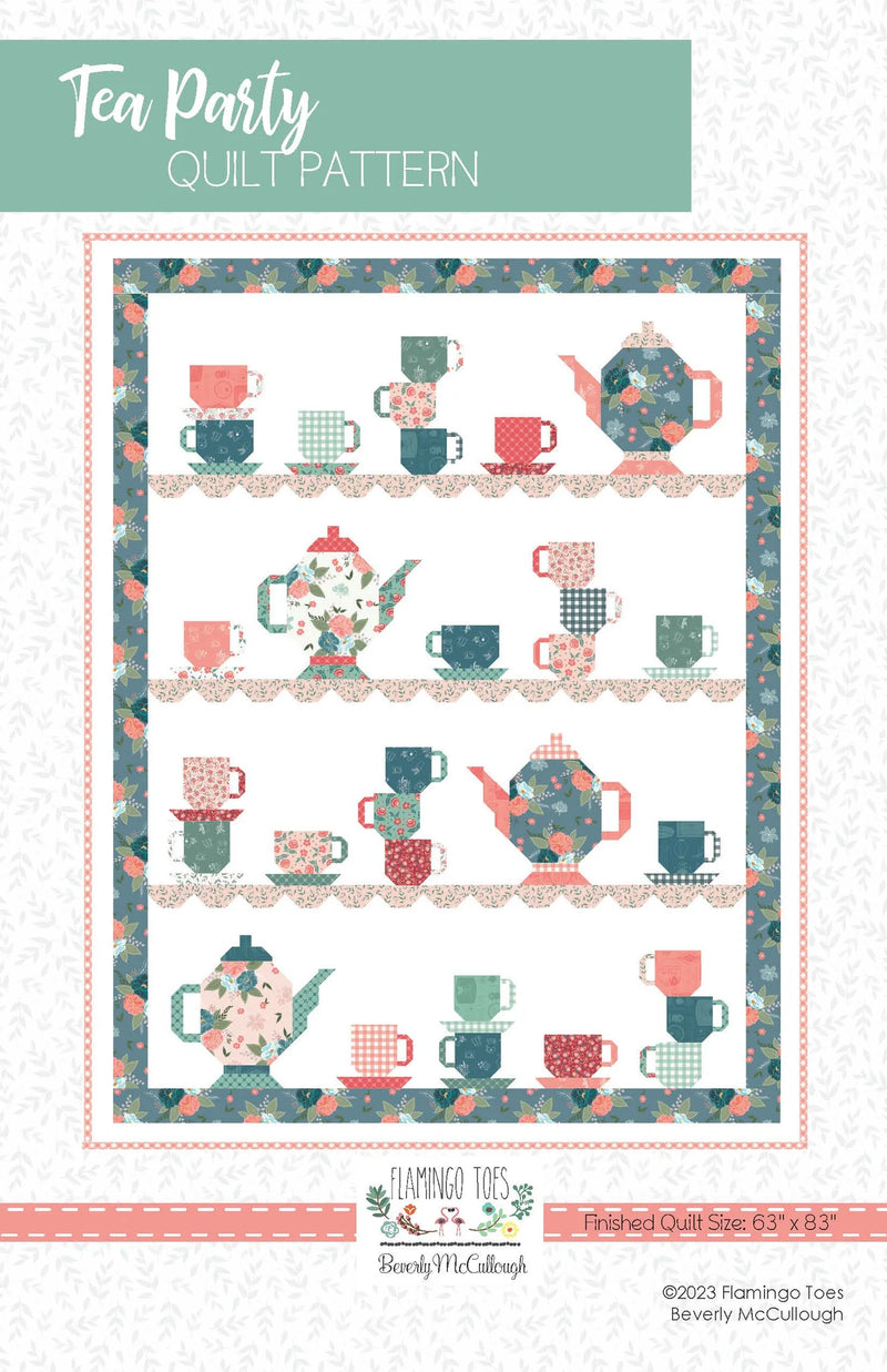 Tea Party 63" x 83" Quilt Pattern