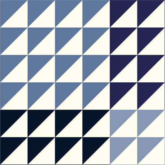 Perfect Point II - Half Square Triangle - Blues- Yardage