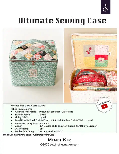 Ultimate Sewing Case Pattern - Collection Marsh Havens Cloud 9 - Kit