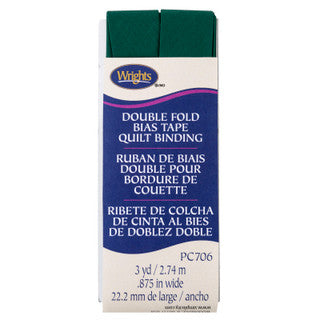 Double Fold Bias Tape Quilt Binding 7/8" x 3 yds, Hunter