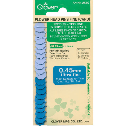 Flower Head Pins Ultra-Fine, 20ct , 0.45 mm