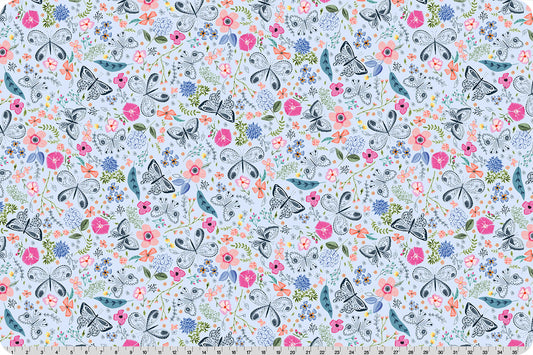 Digital Cuddle - Ever Bloom - Dusty Blue - Yardage
