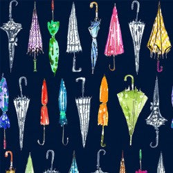 Paws in the Rain PICK YOUR UMBRELLA DCX12402-NAVY-D Fabric