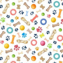 Paws in the Rain DOG TOYS DCX12404-WHIT-D Fabric