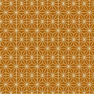 Tokyo Fur-Tales Asanoha Gold Fabric