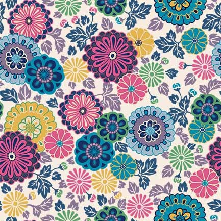 Kamakura Sisters Blossom Bond Cream Fabric