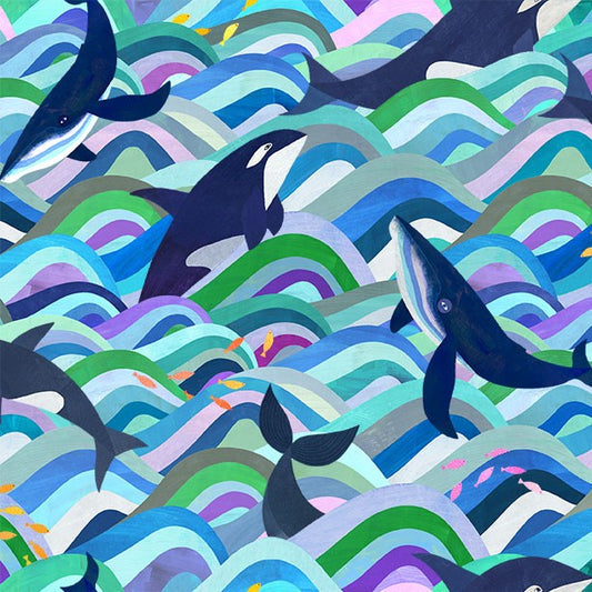 Alaska: The Last Frontier Whale Dance Multi Fabric