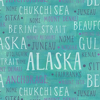 Alaska: The Last Frontier Regions of Alaska Lily Fabric