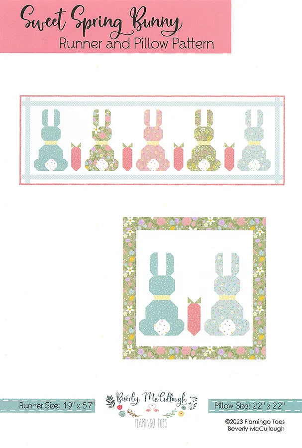 Sweet Spring Bunny Runner and Pillow Pattern