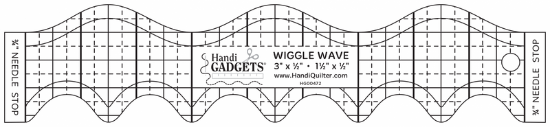 Handi Wiggle Wave 3 1/2"x 1/2" 1 1/2"x 1/2" Template