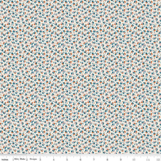 Autumn Woodland - Clover Speckle B - Cream - Yardage