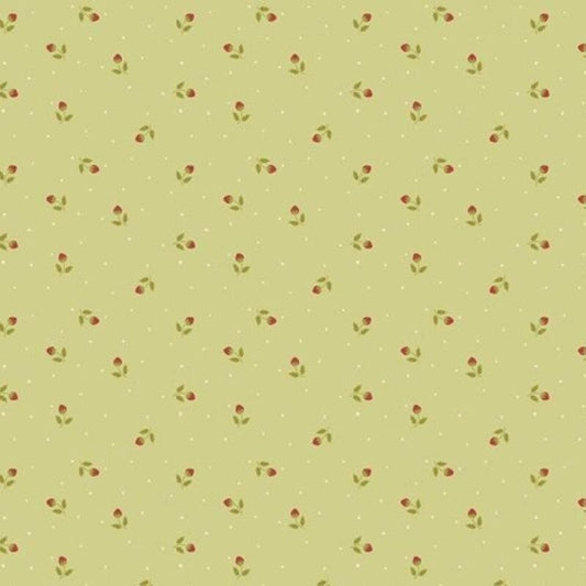 Strawberry Patched - Marcus - Mini Strawberries - Lime - Yardage