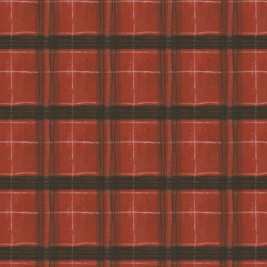 The Plaid One - Window Pane Plaid - Carn Red - Yardage