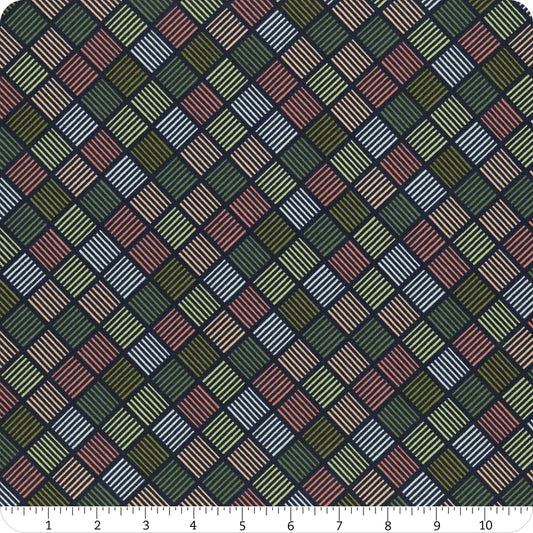Wilmington Prints Juliette Navy Diagonal Stripes Yardage