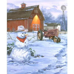 A Nostalgic Christmas Country Christmas 36" x 43" Panel