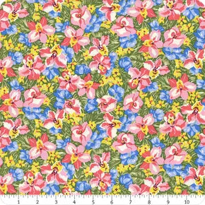 Postcard from Paradise Orchid Tumble A -01667436A - Yardage
