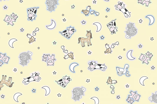 Quilting Cuddle - Goodnight Farm - Dreamy Barn - Butter - Yardage