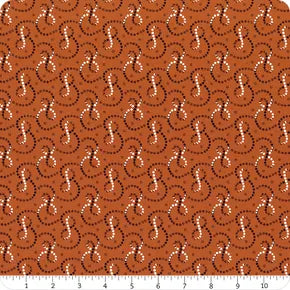 Rustic Gatherings Spice Swirly Dots Yardage