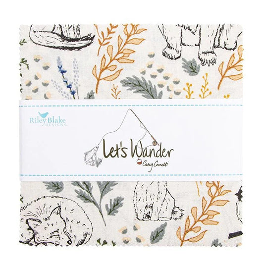 Let's Wander - 5" Squares, 42 pcs - Charm Pack