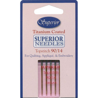 Superior Titanium Coated Topstitch Needles sz 90/14