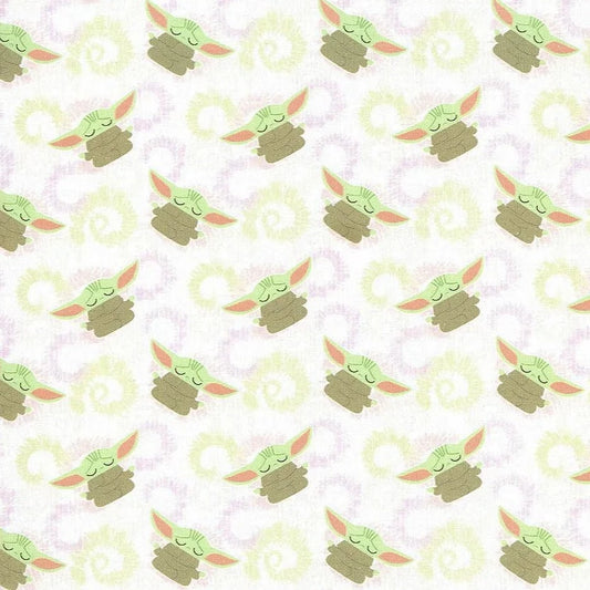 The Mandalorian Child Tie Dye Spiral Purple Yardage