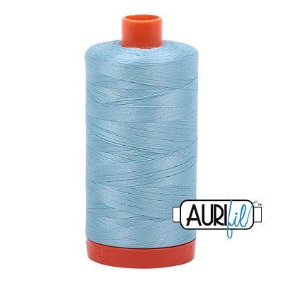 Cotton Makó 50wt Thread 1422yds 2805 Light Grey Turquoise