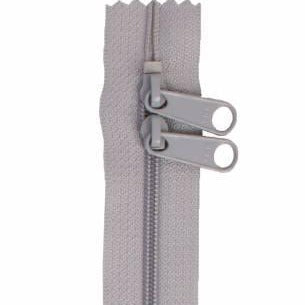 30" Handbag Zipper Double Slide Pewter