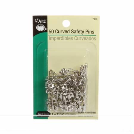 7215 Curved Safety Pin 1 1/16" Size 1 50ct