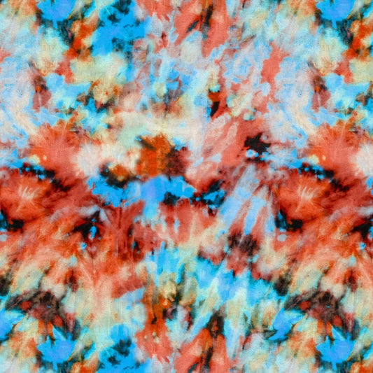Ice Dye Cluster Orange/Blue 48 Inches