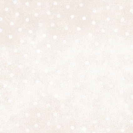 Woolies Flannel - Polka Dots - Light Cream - Yardage