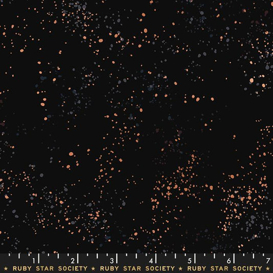 Speckled Metallic Black Yardage