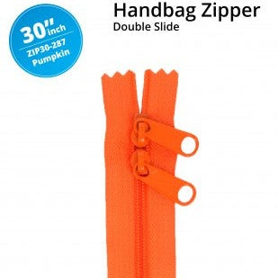 30" Handbag Zipper Double Slide Pumpkin