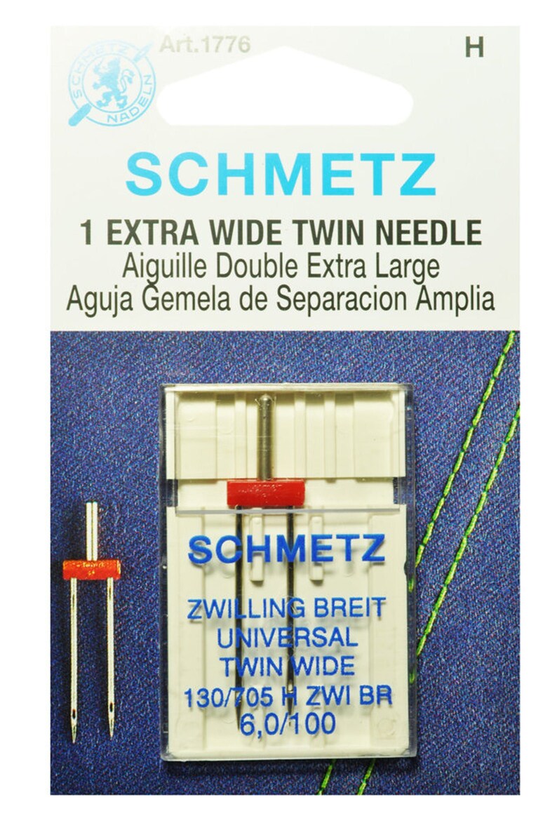 Schmetz 1776 Extra Wide Twin Machine Needle Size 6.0/100