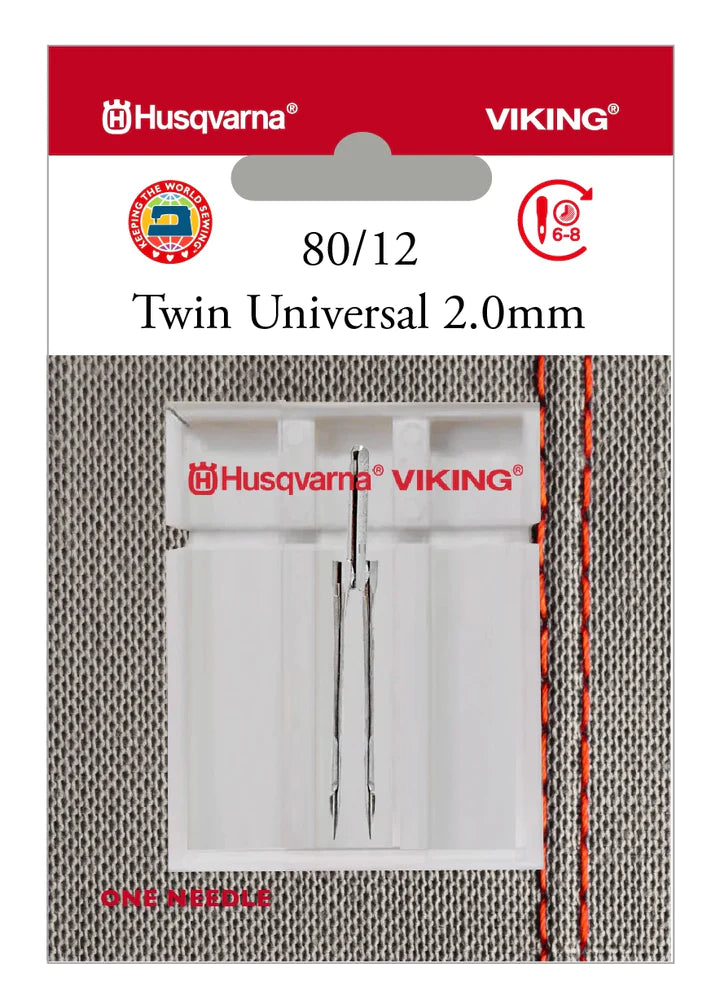 Husqvarna Viking Twin Universal 2.0mm 80/12 Needle