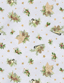 Let it Snow-Man! - Birds & Pine Toss - Gray - Yardage