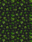 Sunshine Whispers - Leaves Toss - Black - Yardage