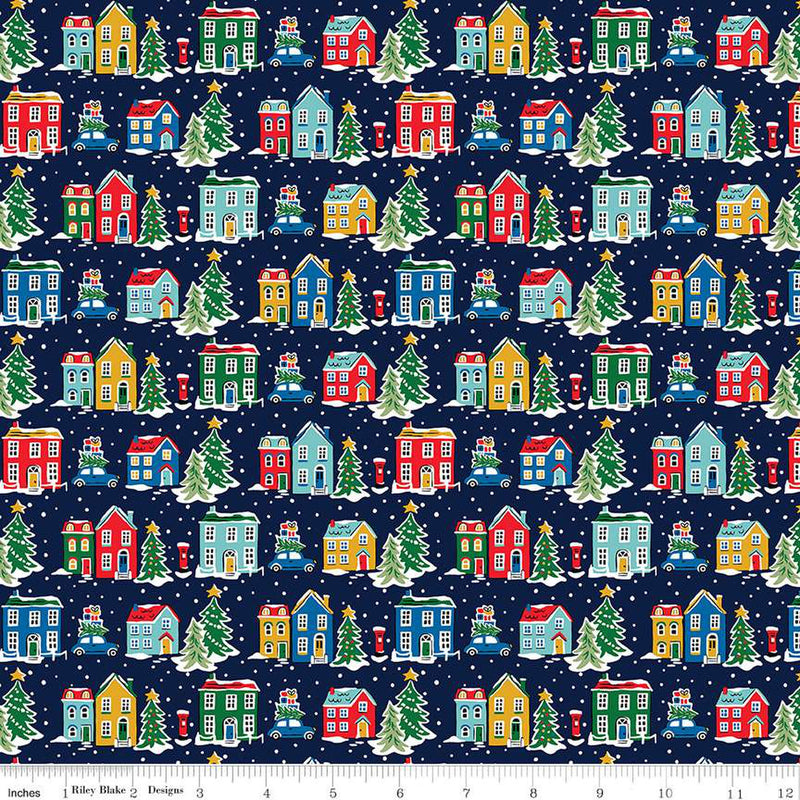 Deck the Halls Holiday Village B Yardage