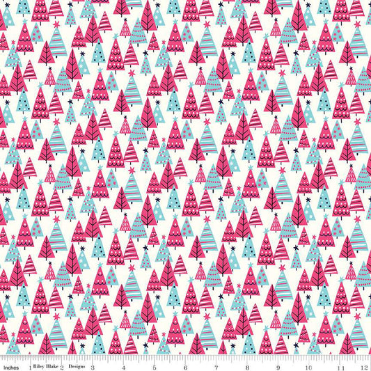 Deck the Halls Happy Forest B Fabric